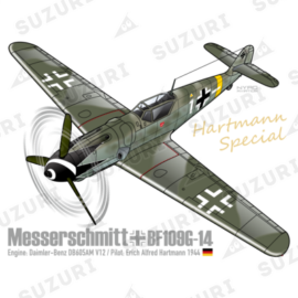 世界一の撃墜王。第二次世界大戦の東部戦線で352機を撃墜した伝説的エース、エーリヒ・アルフレート・ハルトマン中尉が搭乗した Bf 109 G-1 Messerschmitt Bf109 G-14 世界一の撃墜王ハルトマンのメッサーシュミット