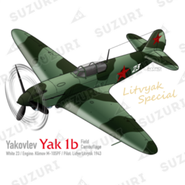 Yak-1b “Litvyak Special” 1943 — 白の23号機
女性No.1エース「リディヤ・リトヴァク」搭乗機 Yak-1b Litvyak Special 女性パイロット世界No.1エース機