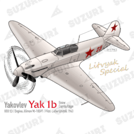女性No.1エース「リディヤ・リトヴァク」搭乗機 Yak-1b “Litvyak Special” 1943 — 白の23号機 snow model 雪原仕様 Yak-1b Litvyak Special snow model 女性パイロット世界No.1エース機 雪原仕様
